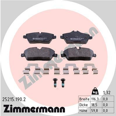 Sada brzdových platničiek kotúčovej brzdy ZIMMERMANN