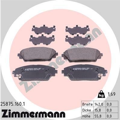 Sada brzdových platničiek kotúčovej brzdy ZIMMERMANN