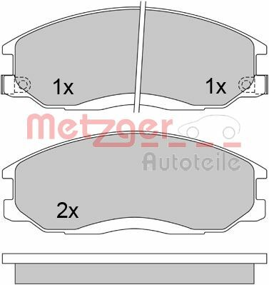 Sada brzdových platničiek kotúčovej brzdy METZGER