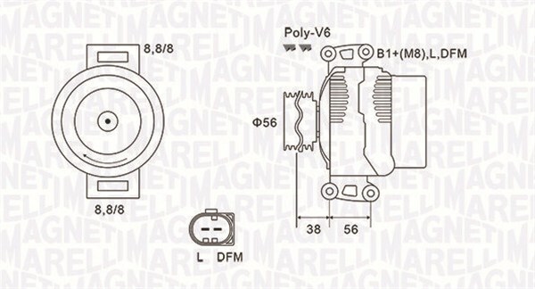 Alternátor MAGNETI MARELLI