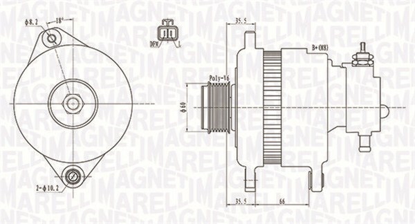 Alternátor MAGNETI MARELLI