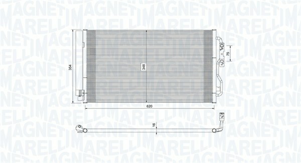 Kondenzátor klimatizácie MAGNETI MARELLI