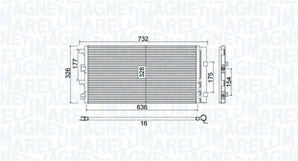 Kondenzátor klimatizácie MAGNETI MARELLI