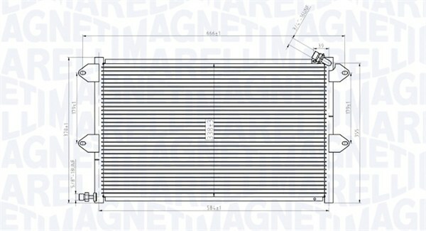 Kondenzátor klimatizácie MAGNETI MARELLI