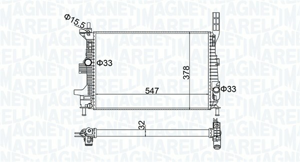 Chladič motora MAGNETI MARELLI