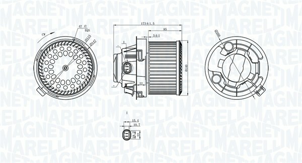 Vnútorný ventilátor MAGNETI MARELLI