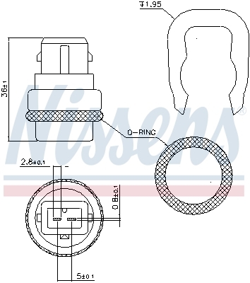 Snímač teploty chladiacej kvapaliny NISSENS