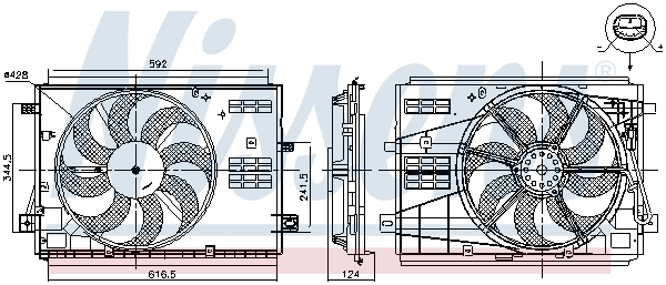 Ventilátor chladenia motora NISSENS