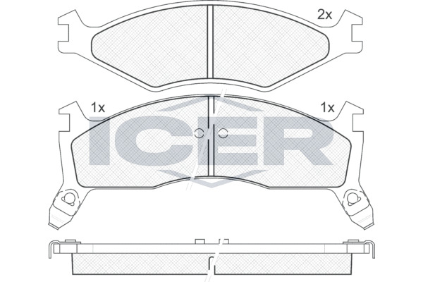 Sada brzdových platničiek kotúčovej brzdy ICER