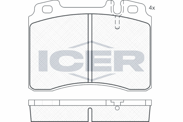 Sada brzdových platničiek kotúčovej brzdy ICER