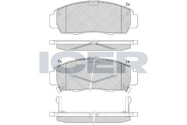 Sada brzdových platničiek kotúčovej brzdy ICER
