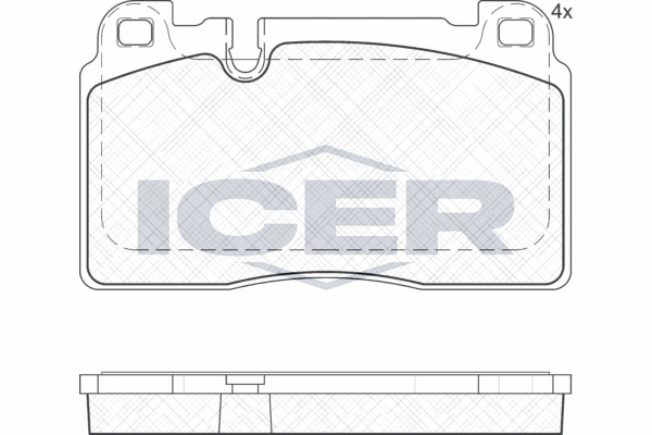 Sada brzdových platničiek kotúčovej brzdy ICER