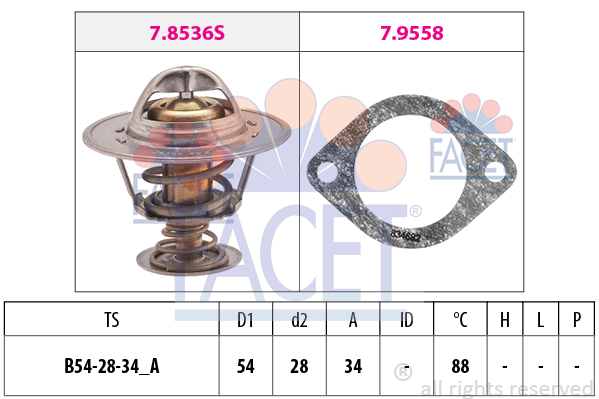 Termostat chladenia FACET