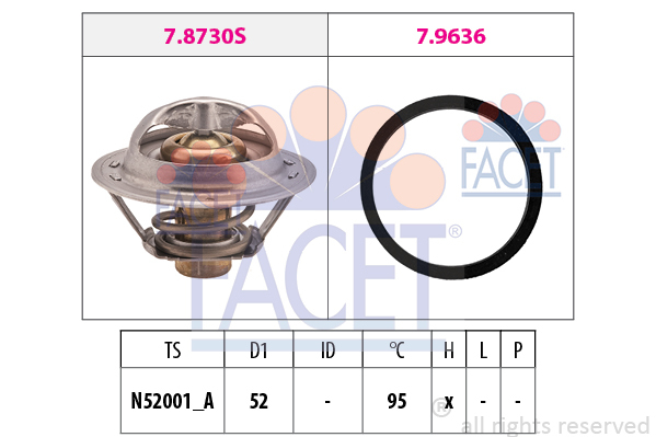 Termostat chladenia FACET