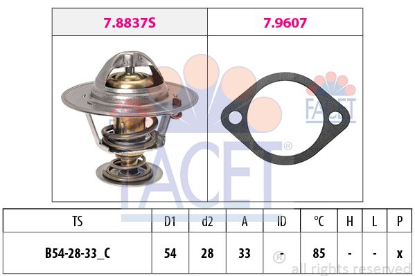 Termostat chladenia FACET