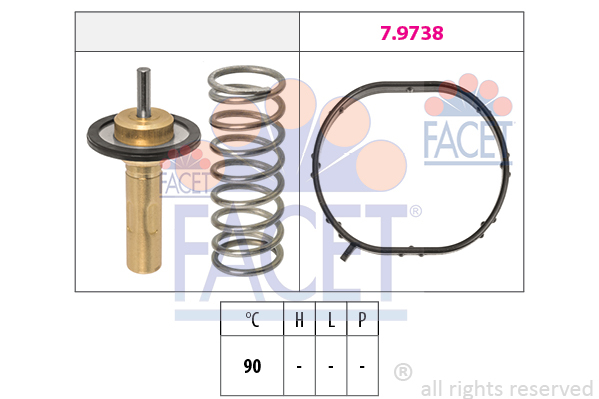 Termostat chladenia FACET