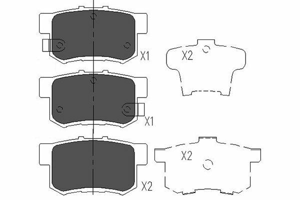 Sada brzdových platničiek kotúčovej brzdy KAVO PARTS