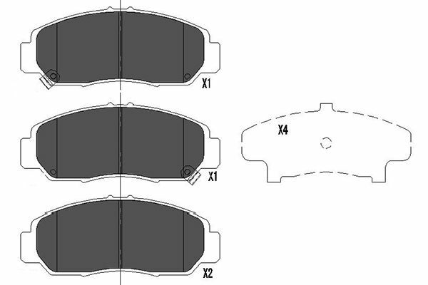 Sada brzdových platničiek kotúčovej brzdy KAVO PARTS