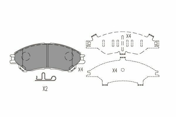 Sada brzdových platničiek kotúčovej brzdy KAVO PARTS