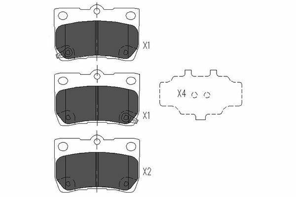 Sada brzdových platničiek kotúčovej brzdy KAVO PARTS