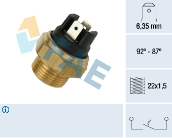 Teplotný spínač ventilátora chladenia FAE