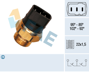 Teplotný spínač ventilátora chladenia FAE