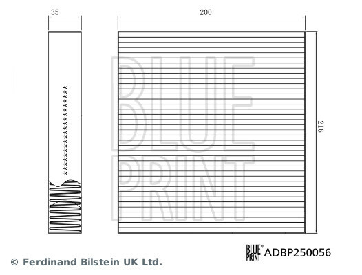 Filter vnútorného priestoru BLUE PRINT