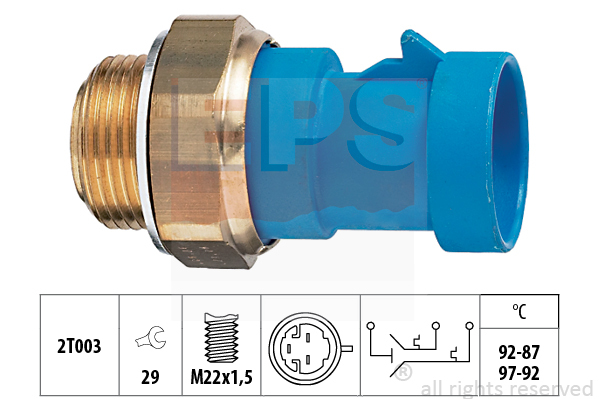 Teplotný spínač ventilátora chladenia EPS