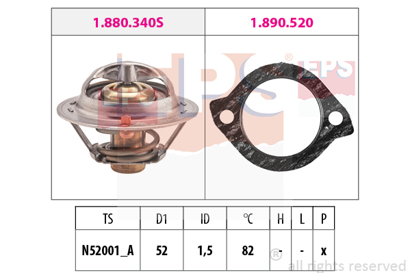 Termostat chladenia EPS