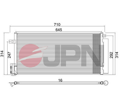 Kondenzátor klimatizácie JPN