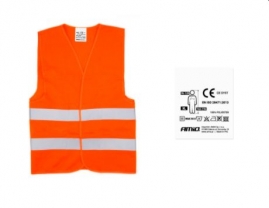 AMIO Výstražna vesta oranžová SV-01 s certifikátom