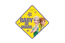 Tabuľka do auta - Dieťa v aute - BABY ON BOARD FROZEN