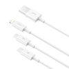 Kábel USB 3v1 Baseus Superior Series 3,5A, 1.2m biely