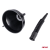 Flexibilný čierny univerzálny lievik so sitkom na kvapalné palivo vodu 16 cm AMIO-04038