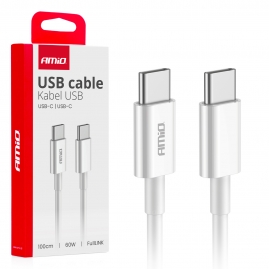Kábel 'USB-C na USB-C 60W 100cm FullLINK AMIO-03896