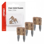 Autopoistky MINI púzdro 3 ks 7,5A AMIO-05097