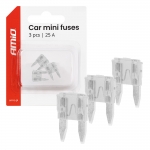 Autopoistky MINI púzdro 3 ks 25A AMIO-05101
