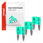 Autopoistky MINI púzdro 3 ks 30A AMIO-05102