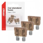 Autopoistky STANDARD púzdro 3 ks 7,5A AMIO-05104
